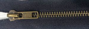 #5 Classic Satin Antique Brass Zipper