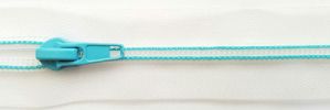 #5 Crystal Mesh Plastic Tape  Visible Coil with Color Stitching & Pull Zipper