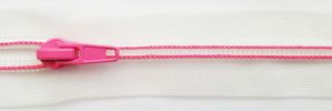 #5 Crystal Mesh Plastic Tape  Visible Coil with Color Stitching & Pull Zipper
