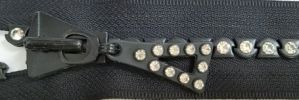 #8 Large Crystal Rhinestone Zipper