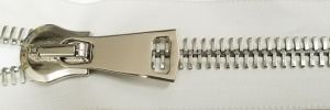 #15 Euro-inspired Énorme Shiny Nickel Zipper