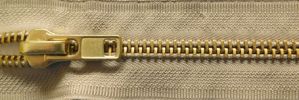  #8 Heavy Classic Brass Zipper (TA573)