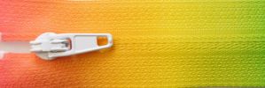 #3 Reverse Varigated Rainbow Print  Coil Zipper
