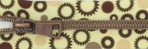 #5 Geometric Print Tape Metallic Coil Zipper