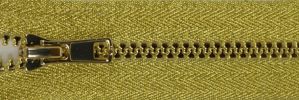 #5 Gold Mirror Lamé Plastic Zipper