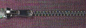 #5 Rainbow Mirror Lamé Plastic Zipper