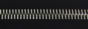 #15 Euro-inspired Moyenne High-polished Shiny Nickel Zipper Chain