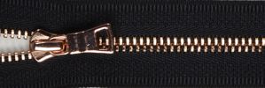 #5 Euro-inspired Moyenne Shiny Rose Gold Zipper