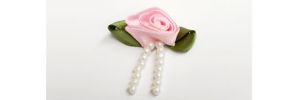 Satin -- Rose with Pearls