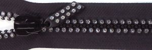  #10 Dual Row Crystal Rhinestone Zipper